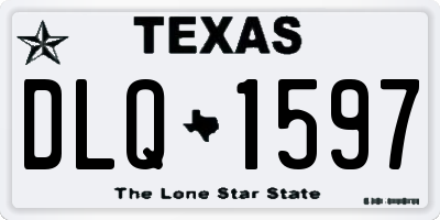 TX license plate DLQ1597