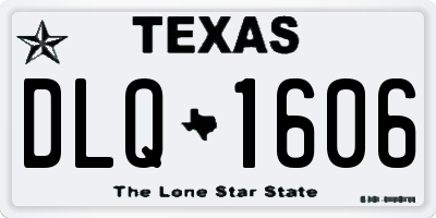TX license plate DLQ1606