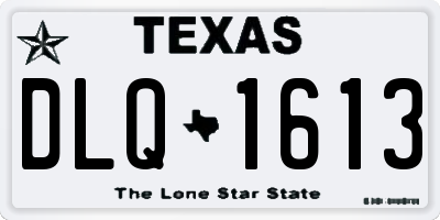 TX license plate DLQ1613