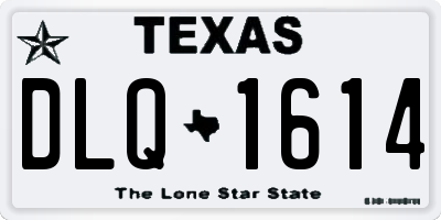 TX license plate DLQ1614