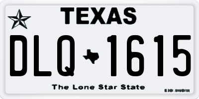 TX license plate DLQ1615