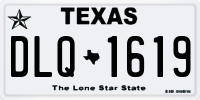 TX license plate DLQ1619