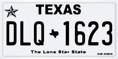 TX license plate DLQ1623