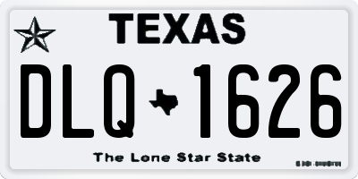 TX license plate DLQ1626