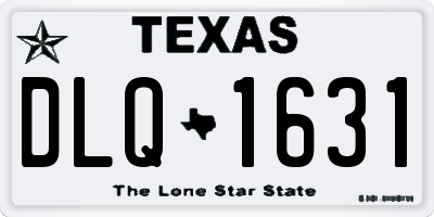 TX license plate DLQ1631