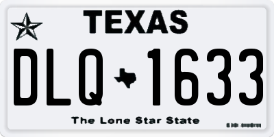 TX license plate DLQ1633