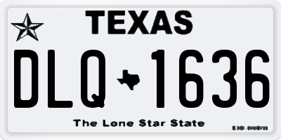 TX license plate DLQ1636