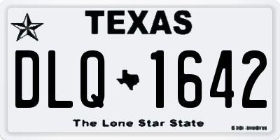 TX license plate DLQ1642