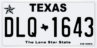 TX license plate DLQ1643