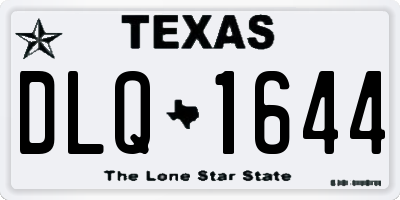 TX license plate DLQ1644
