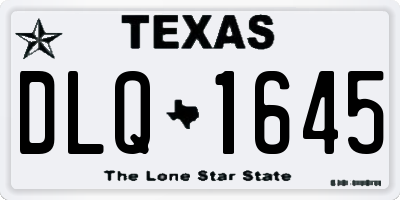 TX license plate DLQ1645