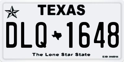 TX license plate DLQ1648