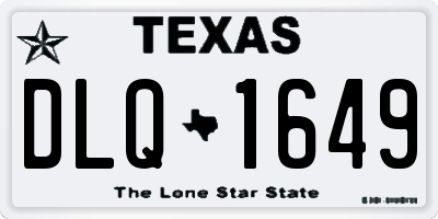 TX license plate DLQ1649