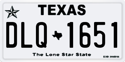 TX license plate DLQ1651