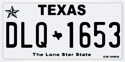 TX license plate DLQ1653