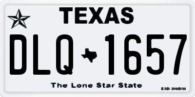 TX license plate DLQ1657