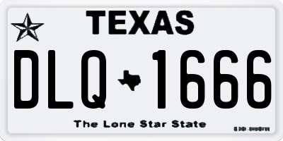 TX license plate DLQ1666