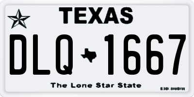TX license plate DLQ1667