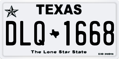 TX license plate DLQ1668