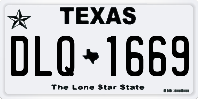 TX license plate DLQ1669