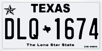 TX license plate DLQ1674