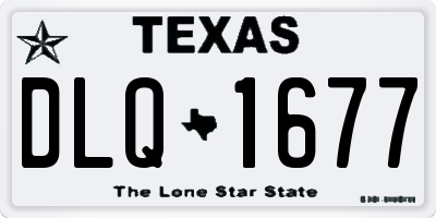 TX license plate DLQ1677