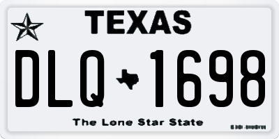 TX license plate DLQ1698