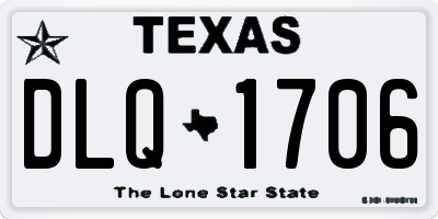 TX license plate DLQ1706