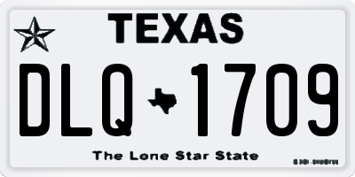 TX license plate DLQ1709
