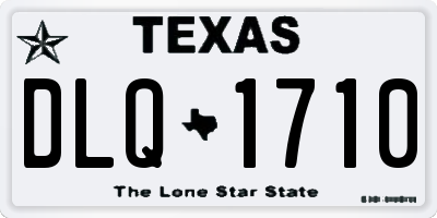 TX license plate DLQ1710