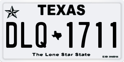 TX license plate DLQ1711