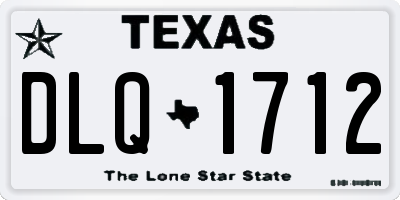 TX license plate DLQ1712
