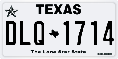TX license plate DLQ1714