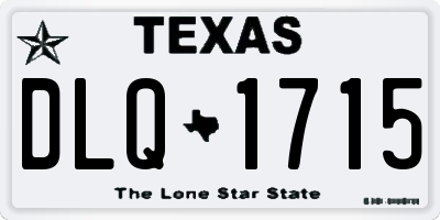 TX license plate DLQ1715