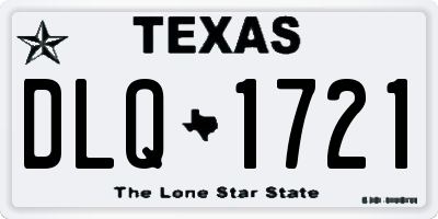 TX license plate DLQ1721