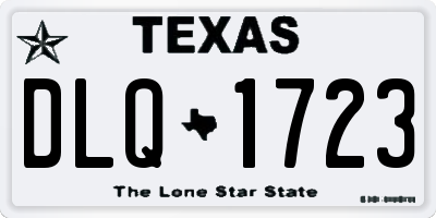 TX license plate DLQ1723