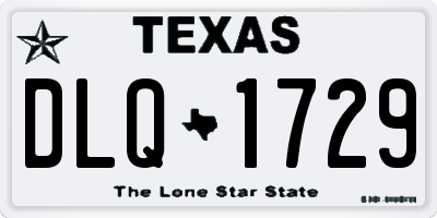 TX license plate DLQ1729