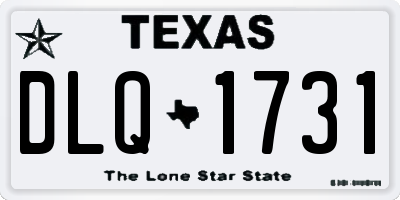 TX license plate DLQ1731