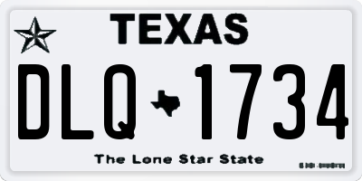 TX license plate DLQ1734