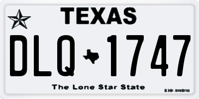 TX license plate DLQ1747