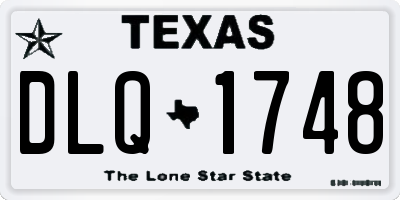 TX license plate DLQ1748