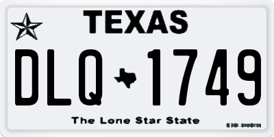 TX license plate DLQ1749