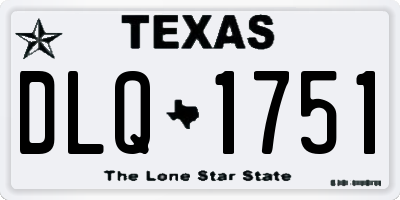 TX license plate DLQ1751