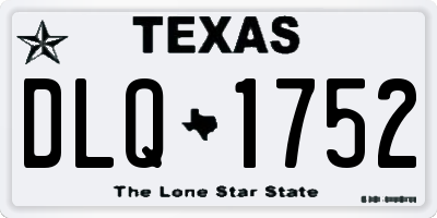 TX license plate DLQ1752