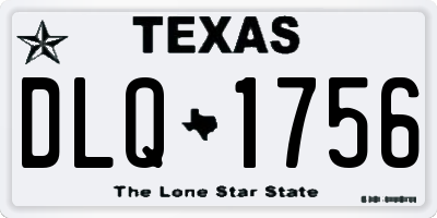 TX license plate DLQ1756