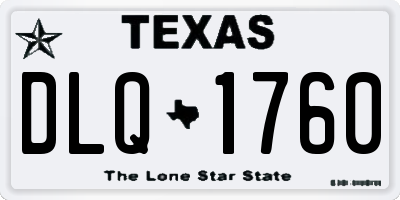 TX license plate DLQ1760