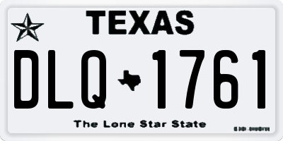 TX license plate DLQ1761