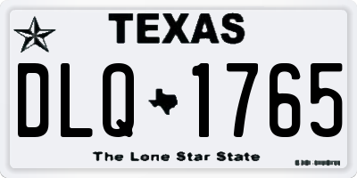 TX license plate DLQ1765