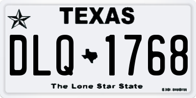 TX license plate DLQ1768