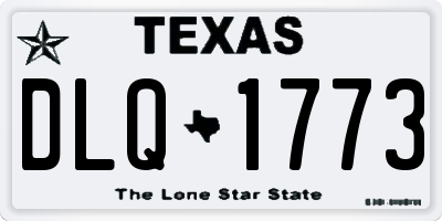 TX license plate DLQ1773